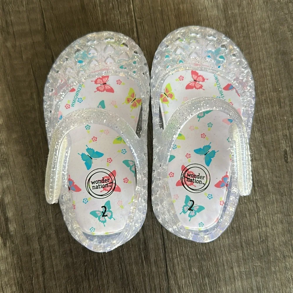 Wonder Nation| baby girl Mary Jane jelly shoes and Clogs bundle. Size 2